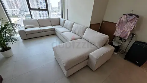Beige, Ikea Kivik Corner U Shape Sofa Beige