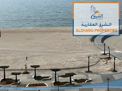 للإيجار السنوي – شقة غرفتين وصالة بإطلالة بحرية على كورنيش عجمان