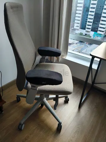 Haworth Fern Ergonomic office chair, adjustable armrest, curved back support, casters. Can negotiate
