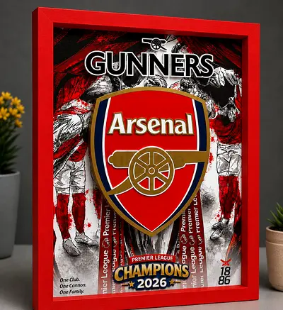Arsenal 2026 Champions Wall hanging - Gunners Memorabilia