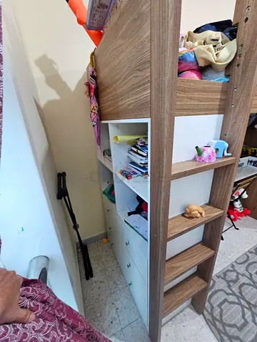 Almost new Home center bunk bed with study table and ample storage space for sale