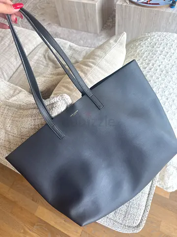 YSL grey leather tote handbag - roomy everyday bag