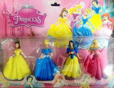 Set of 4 Princess Dolls — Small Figurines Playset