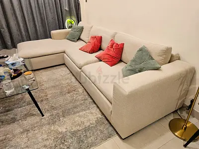 Marina home feather filled Sofa Beige