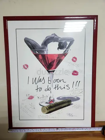 Framed Pop-Art Poster "I Was Born To Do This" (50 x 70 cm)