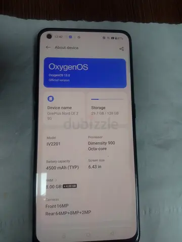 OnePlus Nord CE 2 5G 128GB Storage 8GB RAM