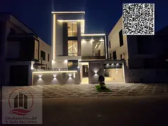 For sale in Al Yasmin area | Luxury villa with 5 bedrooms, majlis, 2 living rooms and a roof
