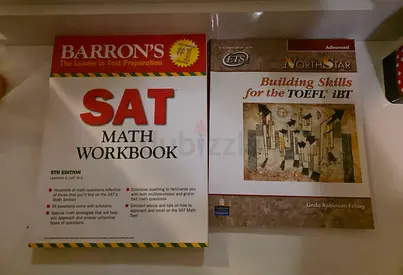 Barron's SAT Math Workbook (5th Ed) + NorthStar Building for the TOEFL iBT (Advanced) — Used Set