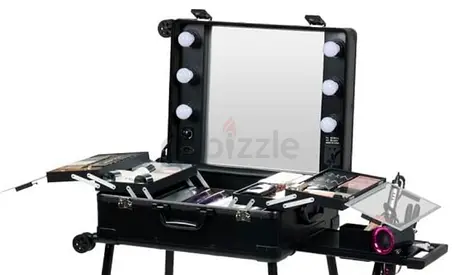 MAYLAN MAKEUP BEAUTY STATION + HIGH CHAIR (BLACK)