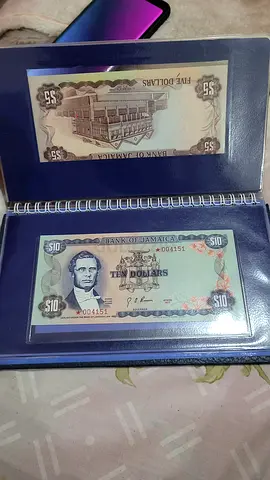 Bank of Jamaica vintage banknote folder / currency holder