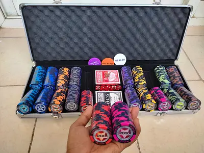 Ceramic 500 pc Poker Chip Set in Aluminum Carrying Case