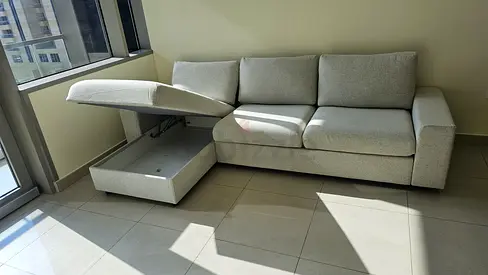 Ikea vimle L shape sofa bed with mattress