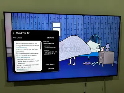 Samsung 65 inch QLED TV under warranty
