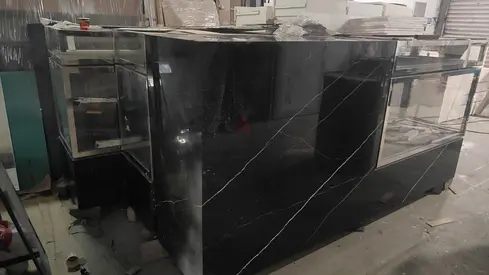 Shop counter table stainless steel