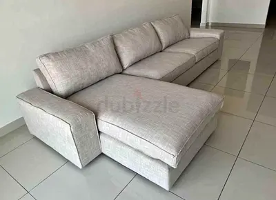 Ikea kivik L shape sofa beige