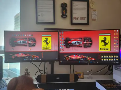 2 HP Monitors plus dual monitor stand