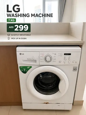 LG 7kg Front Load Washing Machine - Good Working Condition