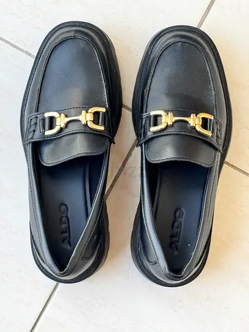 ALDO Black Chunky Loafers – Size 38