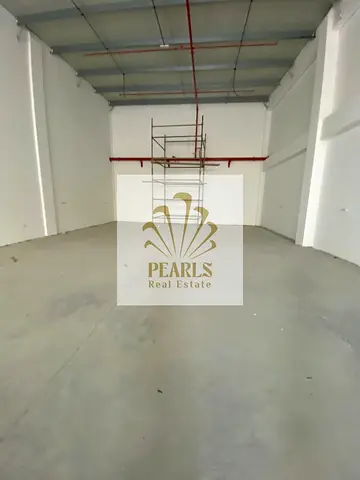 Shed Industrial 1 (2700 sqft): 30kW power, all activities & workshops, prime finish, near Al Salam St, 4-6 payments. Contact us!