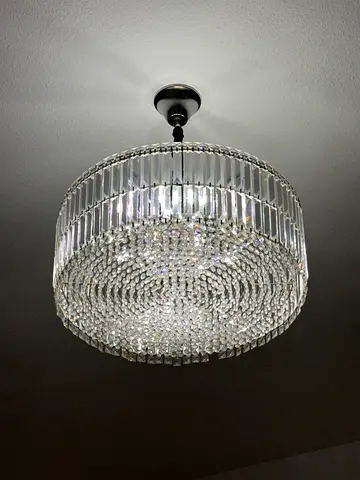 Crystal ceiling light / chandelier - elegant round design