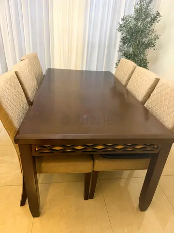 Dining table set 6 seater with buffet