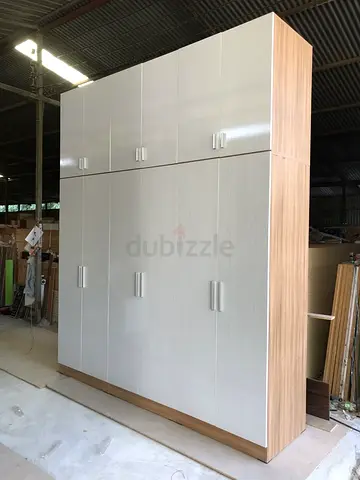 Modern Six Door Wardrobe with Top Cabinets