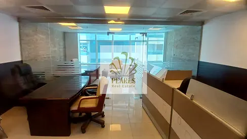 Furnished Office for Sale in Horizon Towers, Ajman | 940 Sq Ft, 7th Floor, Fully Fitted & Partitioned, Parking, Ideal for Investment or Office Use