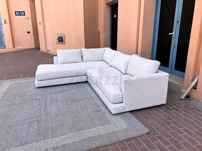 West Elm W L Shape Sofa Beige