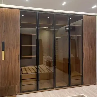 Customized Wardrobe with Glass Doors -