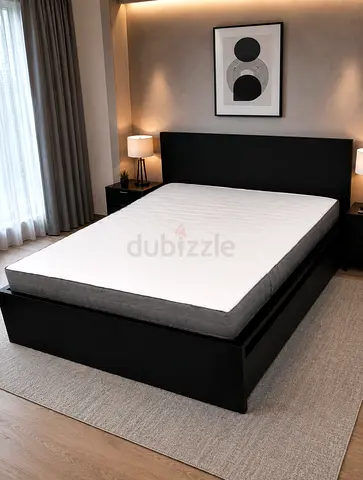 Ikea Malm bed with mattress queen size
