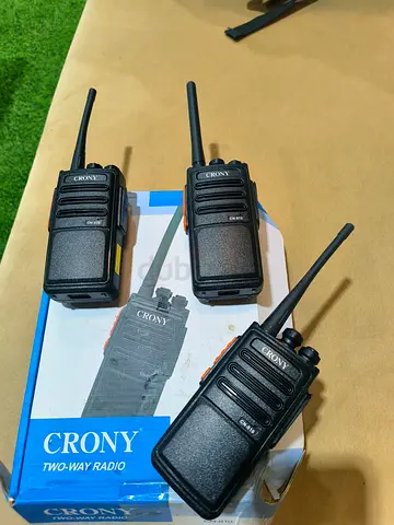 Set of 3 Crony Two-Way Radios (Walkie Talkies) - Good Working Condition