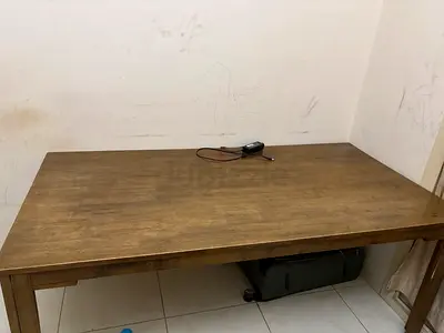 Solid Wood Dining/Work Table - Simple Rectangular Design