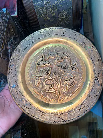 Vintage floral designed plate