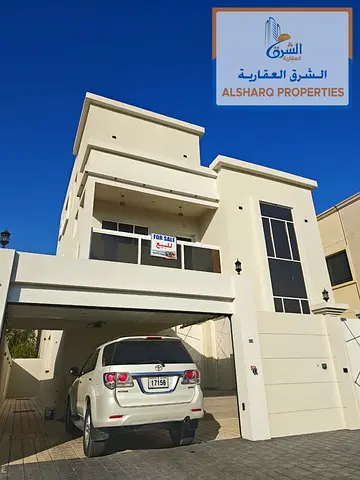 Villa for sale in Al Amerah, Ajman – Brand new (first occupant), high-quality finishing. Location: Al Amerah, Emirate of Ajman. Villa Specifications: