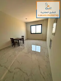 Brand new 1BHK in Al Jurf 3, spacious area, master room, 2 bathrooms and central AC.