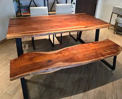 Dining table & bench - custom made