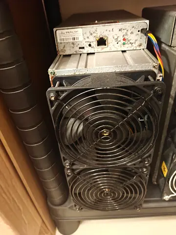 Used Antminer S19pro ASIC Bitcoin Miner with PSU (for parts or mining)