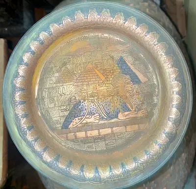 Egyptian antique brass plate