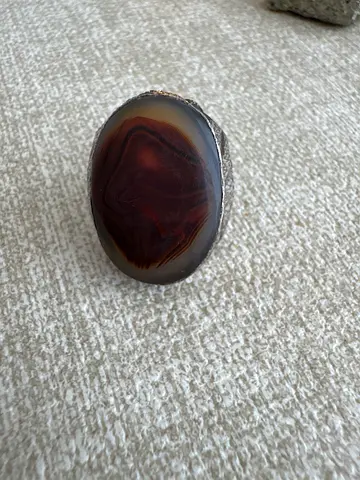 Polished Agate Stone with Natural Banding