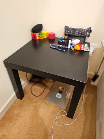 Simple black sturdy, black colour study/computer table - good used condition