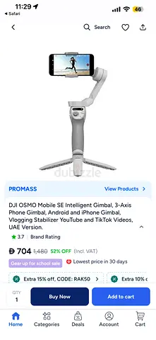 DJI Osmo Mobile SE Gimbal Stabilizer,