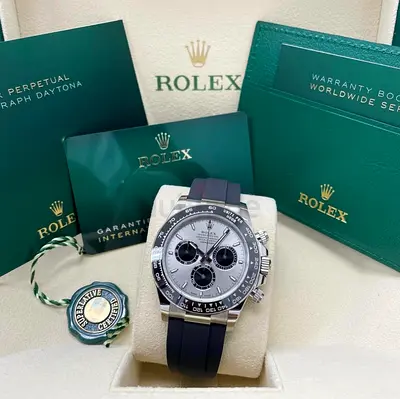 Rolex Daytona Oysterflex Subdial White 1:1 Clone With Box And Card