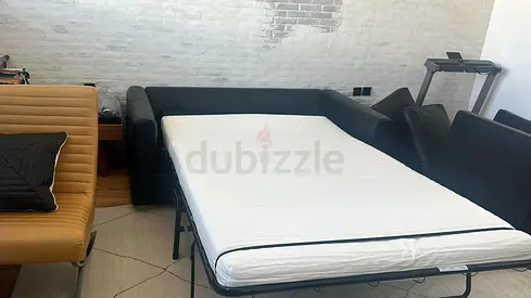 Ikea vimle two Seater Leather Sofa Bed