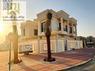 فيلا فاخره للبيع في الحليو2 -عجمان -زاويه مقابل الحديقه مباشره- 6-غرف ماستر -مسبح-شامل التسجيل