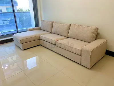 Looking Great IKEA Kivik L Shape Sofa Beige