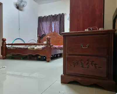 King size elegant solid wood bed for sale
