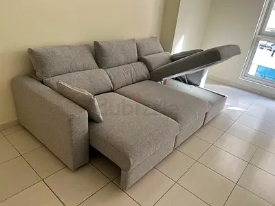 Ikea Eskilstuna L shape sofa bed with storage