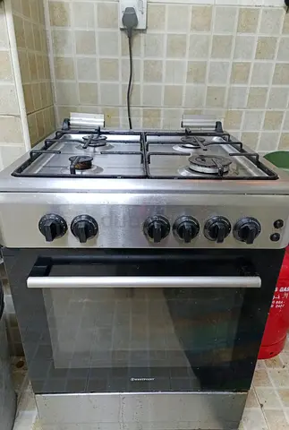 Used 4-Burner Gas Cooker with Oven - Stainless Steel