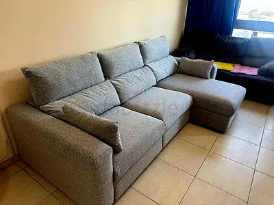 Ikea Eskilstuna L shape sofa bed with storage