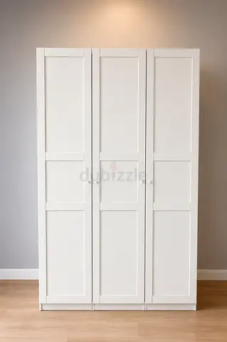 White Three Door Wardrobe